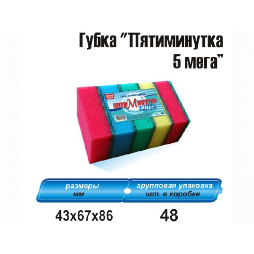 Губка"Пятиминутка-5 мега"/48/