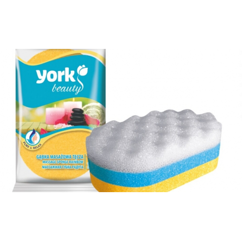 Губка для тела массажная Радуга York/20/